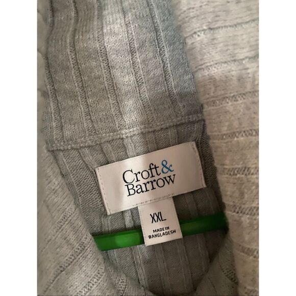 Croft & Barrow Grey Ribbed Turtleneck Sweater Size XXL NWOT - Picture 4 of 6